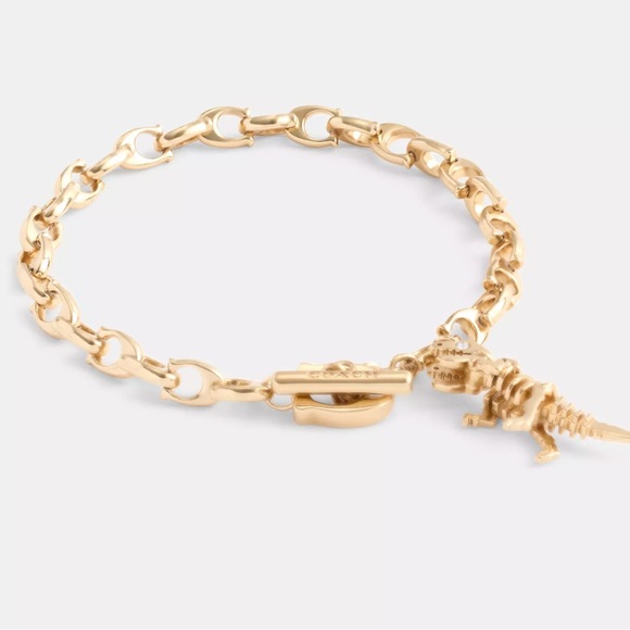 Coach Skeletal Rexy Signature Chain Bracelet,NWT! - Picture 1 of 3